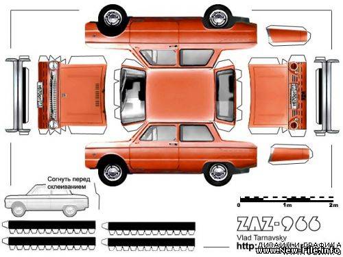 Бумажные модели - развертки автомобилей.