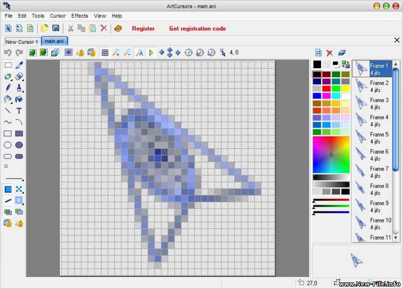ARTCURSOR программа для создания курсоров , создай свой курсор-анимацию
