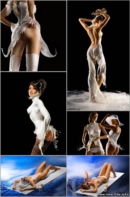 Одежда из молока. Креативное фото + фотошоп.