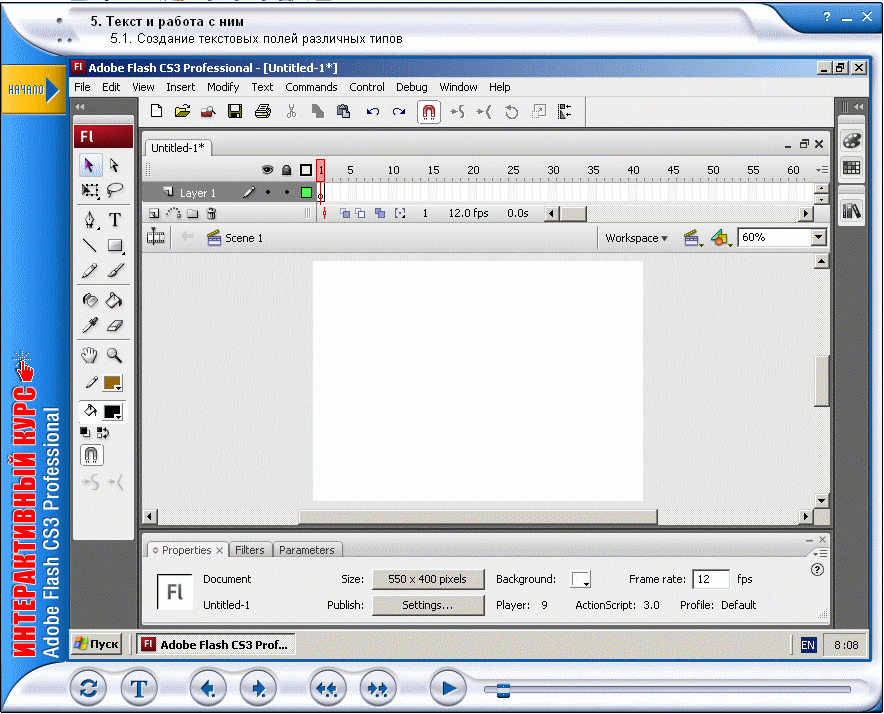 Интерактивный курс. Adobe Flash CS3 Professional