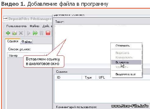 Depositfiles Filemanager