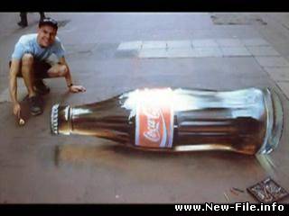 Трехмерные рисунки на асфальте