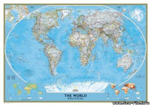 Политическая карта мира от National Geographic