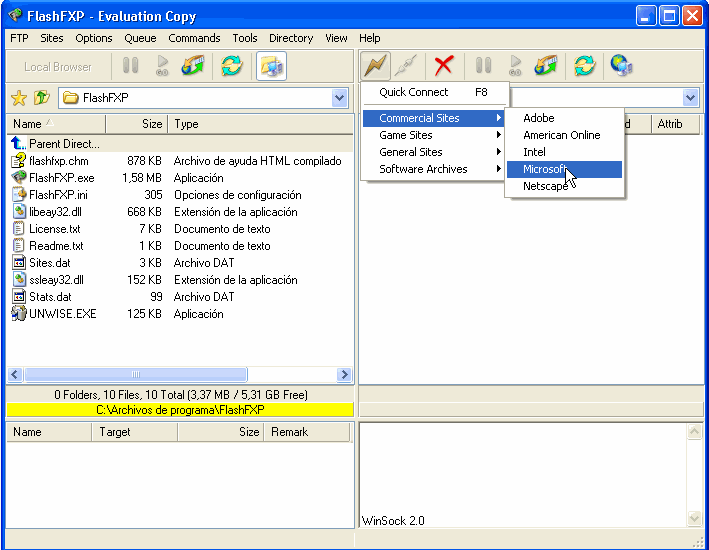 FlashFXP v3.6.0 Rus - функциональный и очень удобный FTP клиент.