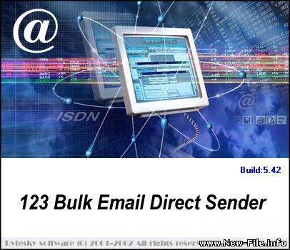 123 Bulk Email Direct Sender v5.42 - программа массовой рассылки электронных email сообщений с собственным smtp сервером.