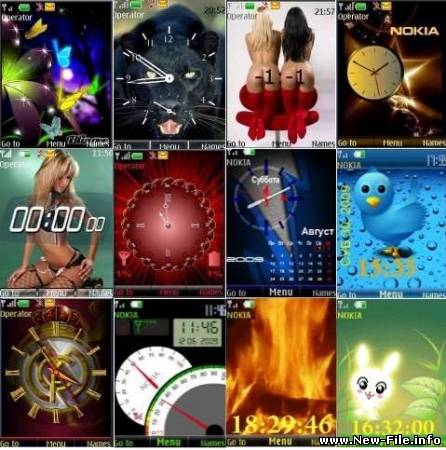 SWF Thems for Nokia S40 - Подборка flash и анимированных тем для телефонов Nokia S40.