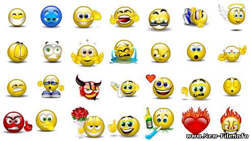 Большие анимированные смайлы 2009