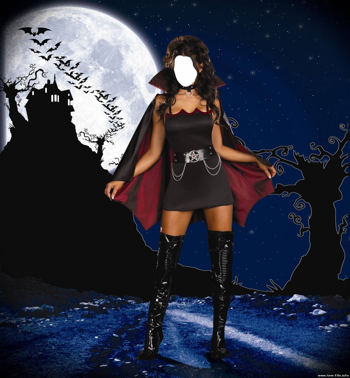 Шаблон для фотошоп - Вампирша