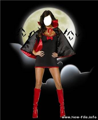 Шаблон для фото - Девушка в ночи