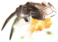 Игра Космический защитник.  Пилот боевой космической платформы спасает города от обстрела инопланетян.