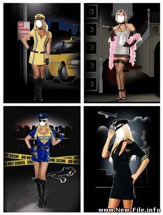 Шаблоны для фотошопа - Красивые леди