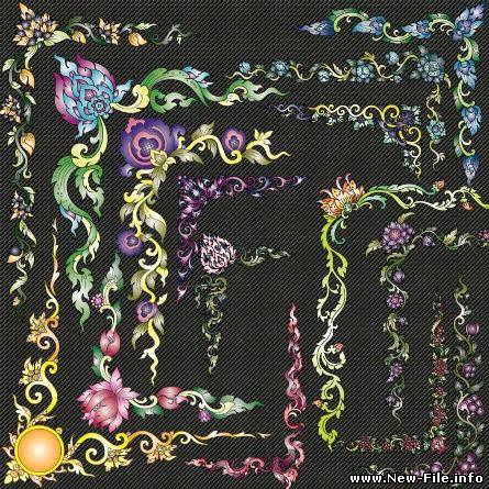 Уголки - векторная графика для Photoshop и Illustrator