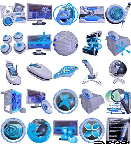 Красивые иконки в стиле Неоновый свет.