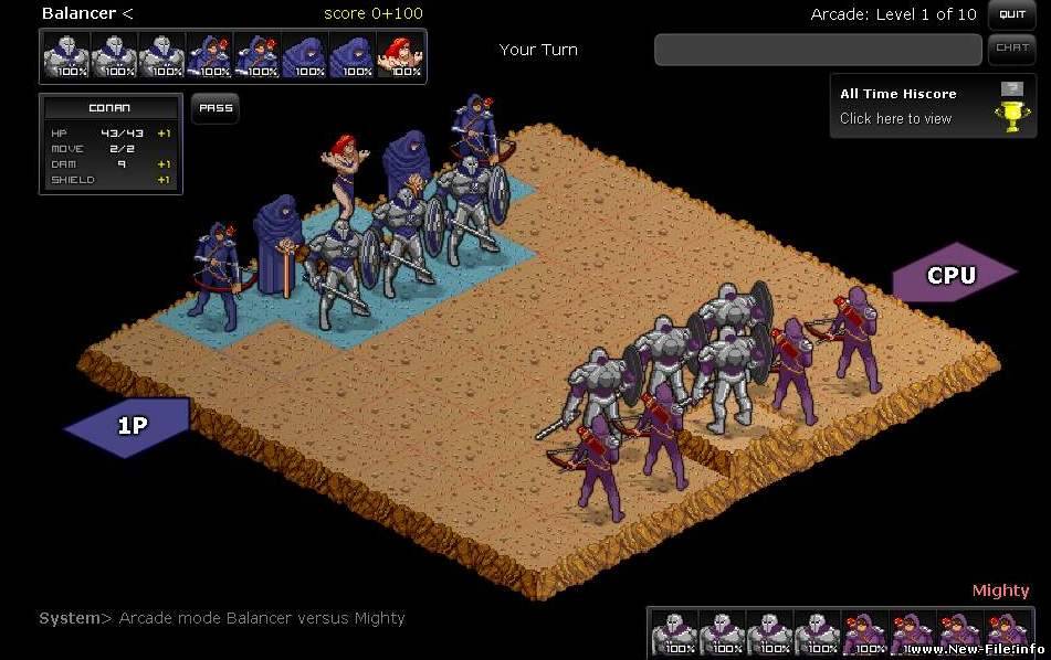 Скачайте бесплатно лучшую стратегическую мини игру Tactics_100!