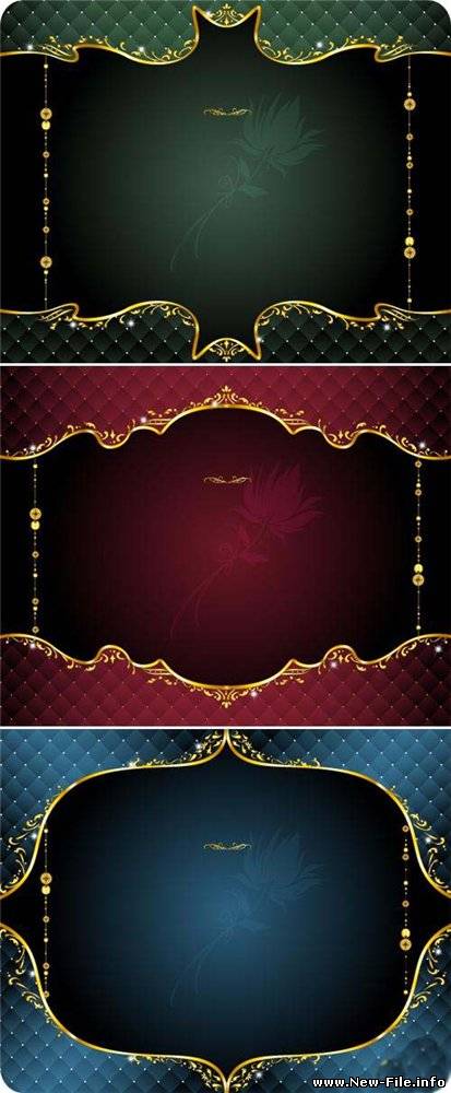 Векторный клипарт - Gold Frames