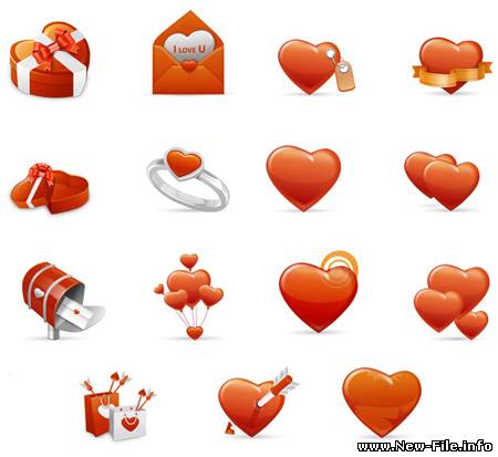 Набор иконок Valentine