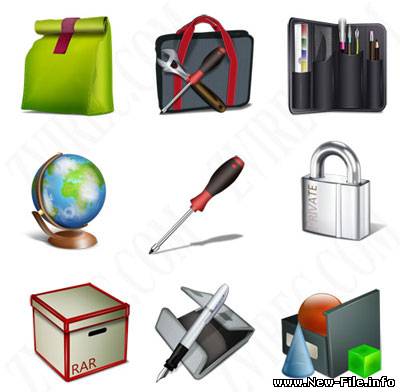 Мега-коллекция замечательных иконок для дизайна ваших сайтов. Второй сборник "Сумки и боксы"