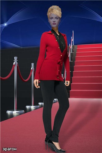 Женский шаблон для фотошопа – Красная дорожка