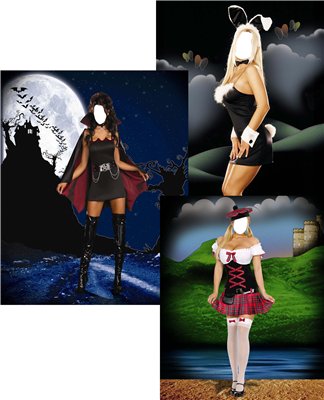 Шаблоны для фотомонтажа - Маскарадные костюмы