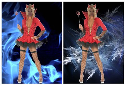 Шаблон для фотомонтажа - Роскошный чёртик