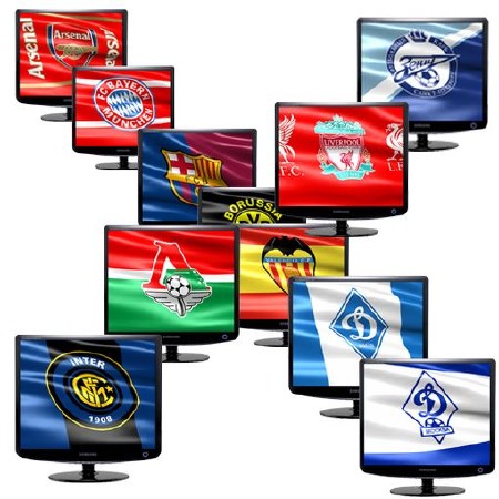 Скринсейверы футбольных клубов Европы 2012 (20 шт)