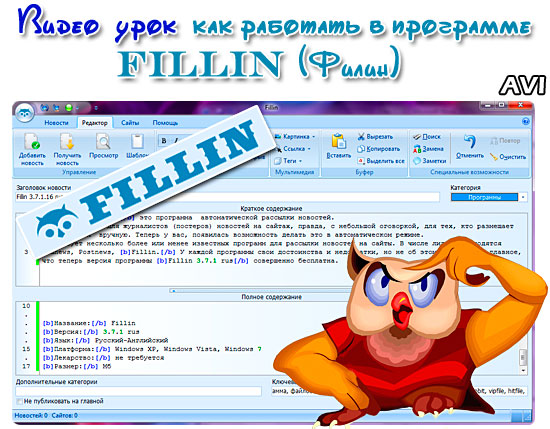 Видео урок как заработать в программе Fillin