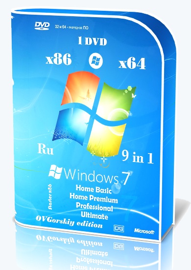 Windows 7 SP1 x86/x64 Ru 9 in 1 Origin-Upd 09.2014 by OVGorskiy® (2014/RUS)