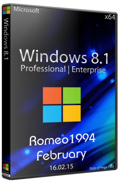 Windows 8.1 Enterprise/Professional x64 Update For February by Romeo1994 (2015/RUS)