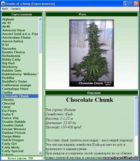 Программа создана как энциклопедия по сортам конопли в научных целях!