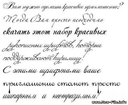 Шрифты TTF - 1127 красивых рукописных шрифтов в одном архиве (.rar). Скачать бесплатно.