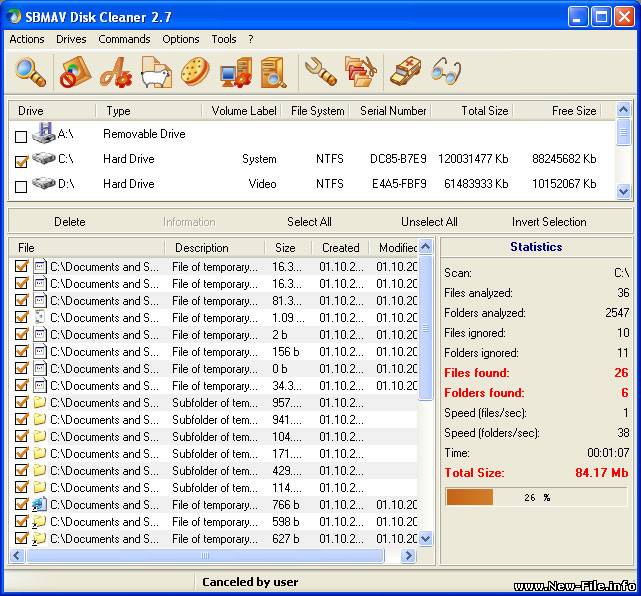 SBMAV Disk Cleaner 2009 3.30 build 8866