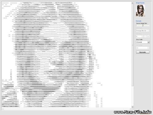 ASCII Art Generator 3.2.2 Portable-Программа для преобразования картинки в текст, то есть создает ASCII-art - рисунки, состоящие из символов