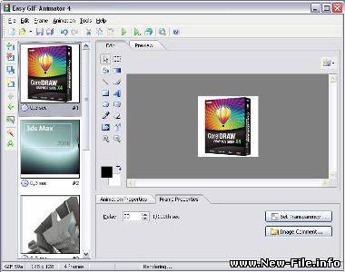 Easy GIF Animator - это программа для создания и редактирования анимированных файлов формата *.gif.