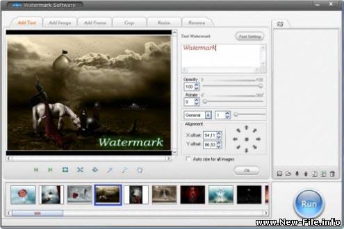 Watermark Software v1.4 - программа для профессионального создания водяных знаков для ваших изображений